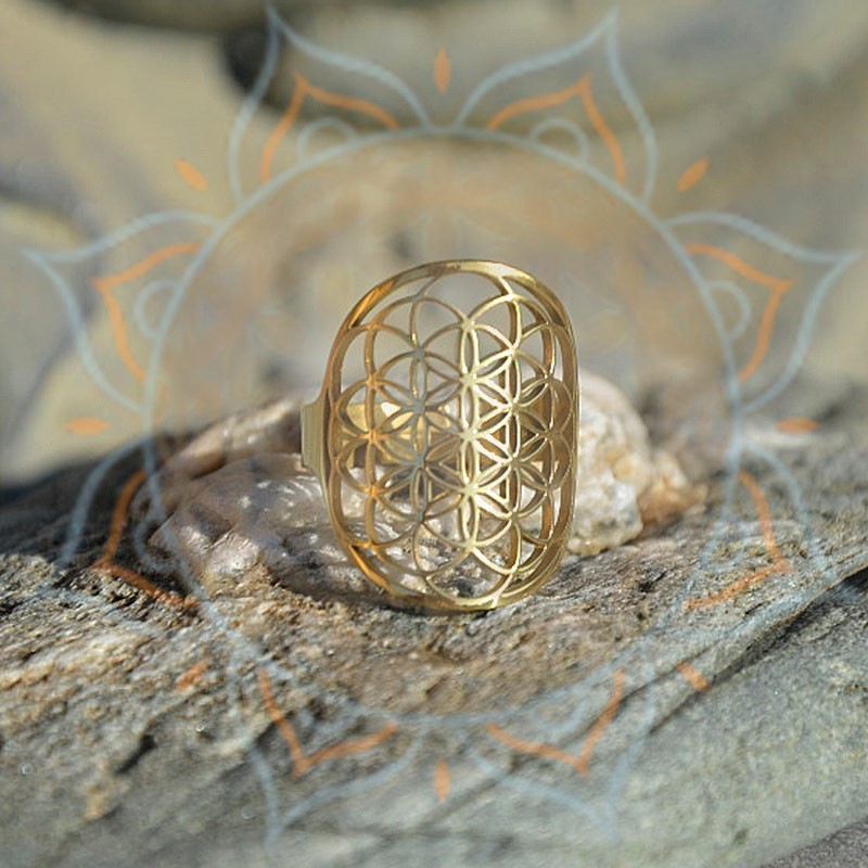 Bague Fleur de Vie Centrale Univers Fleur de Vie