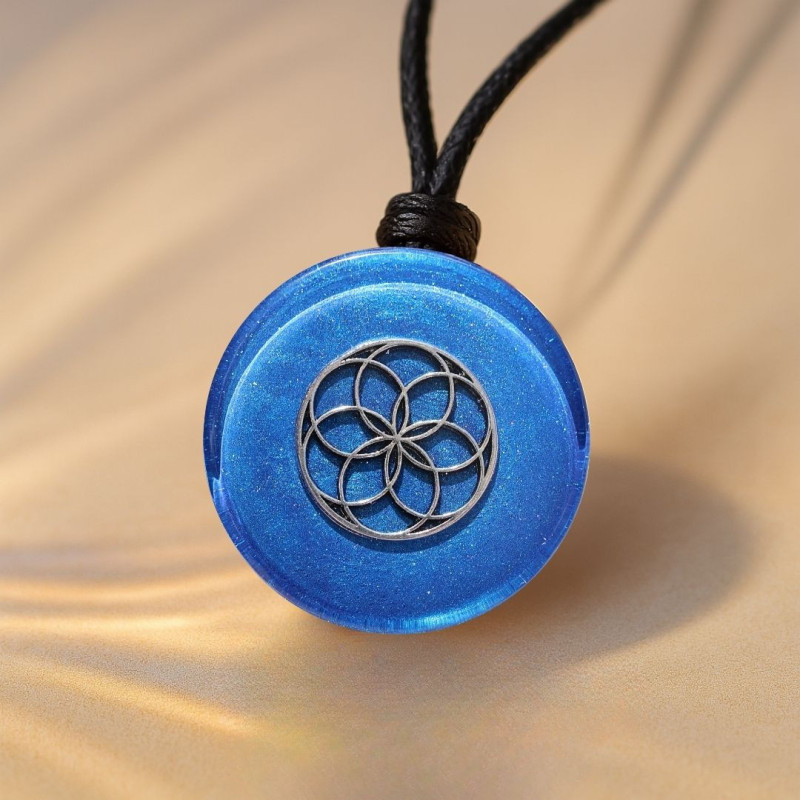 Mini pendentif générateur d’Orgone Harmonie universelle Univers Fleur de Vie