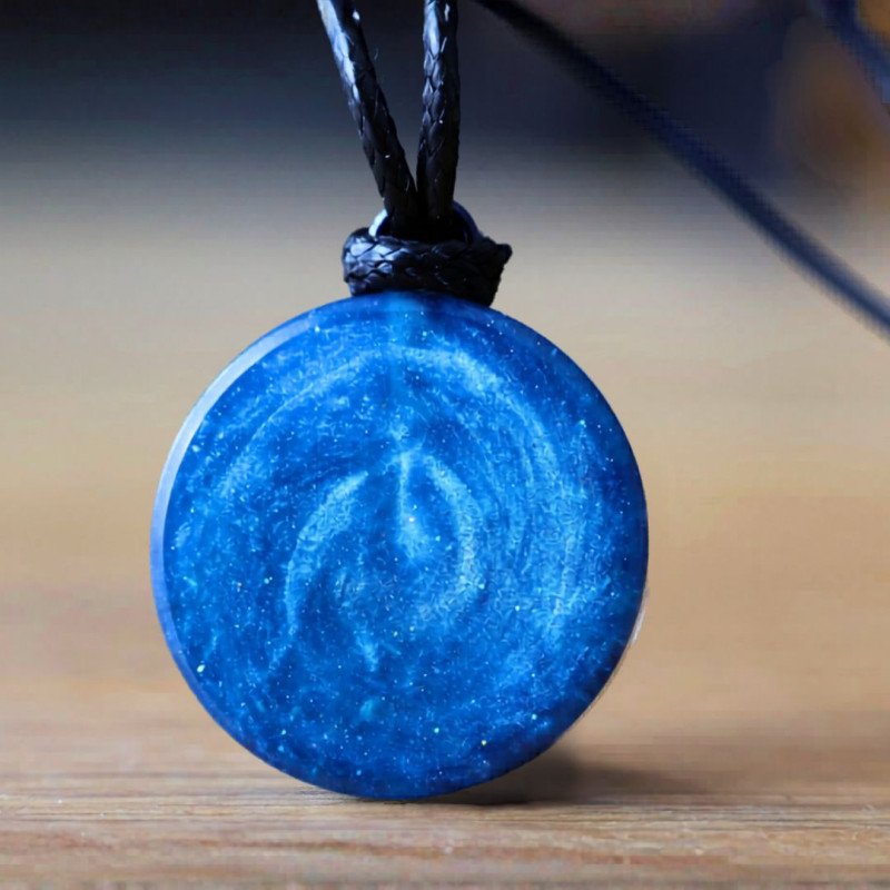 Mini pendentif Orgonite Premium spécial avec Graine de Vie métallique Face arrière