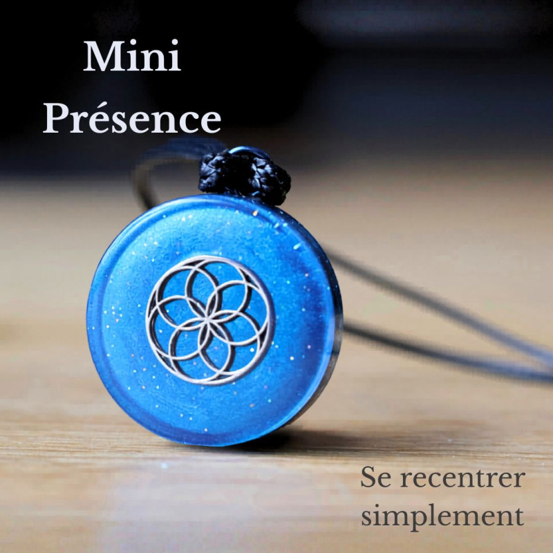Mini pendentif Orgonite Premium spécial avec Graine de Vie métallique