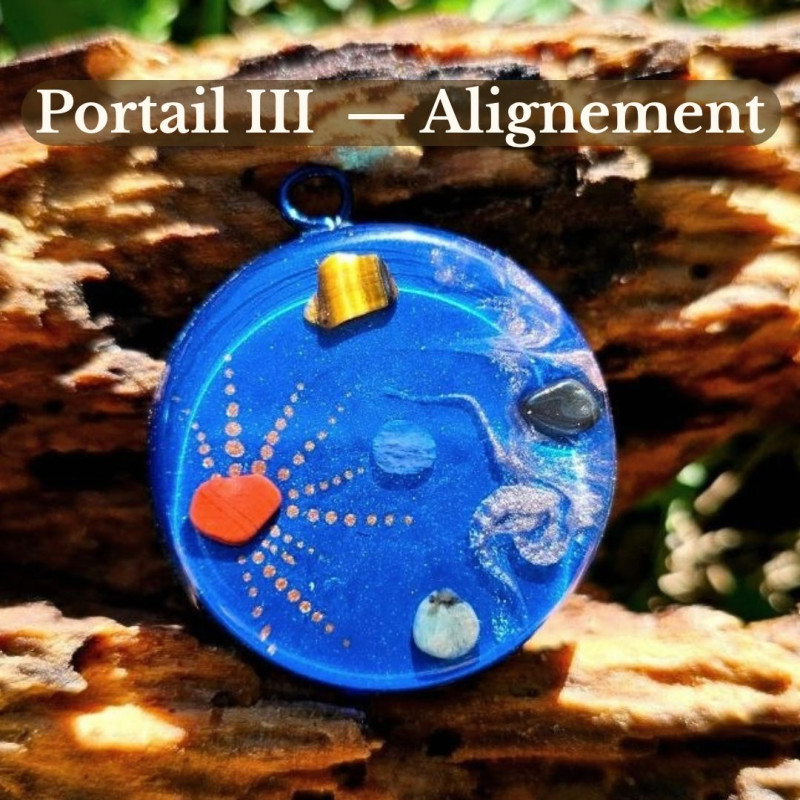 Pendentif orgonite Portail III Alignement – édition d’équinoxe Jour & Nuit